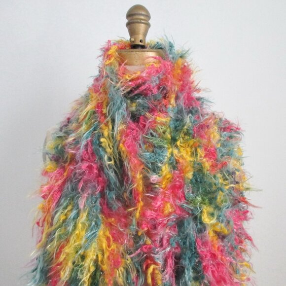 Long Skinny Whimsical Scarf Eyelash Yarn - Picture 3 of 6